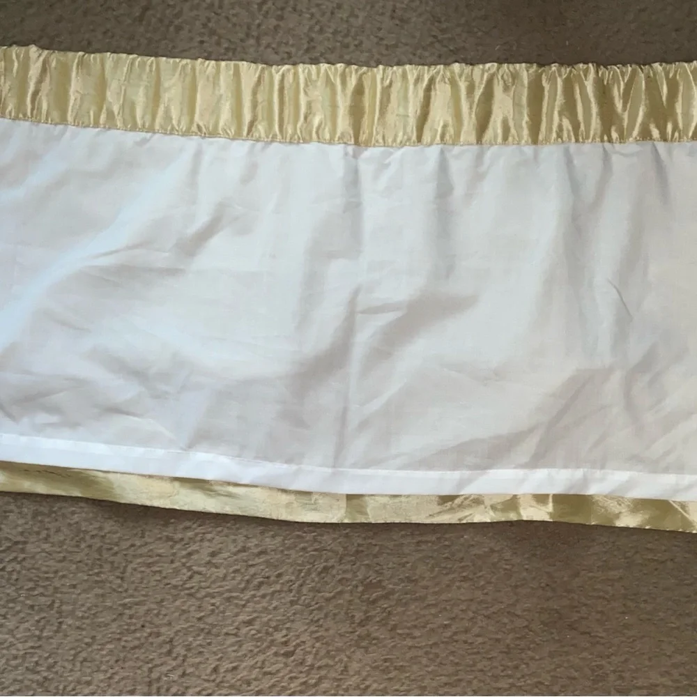 Peri Gold Sheen Textured Tiered Rod Pocket Elegant Window Valance Curtain 52x18